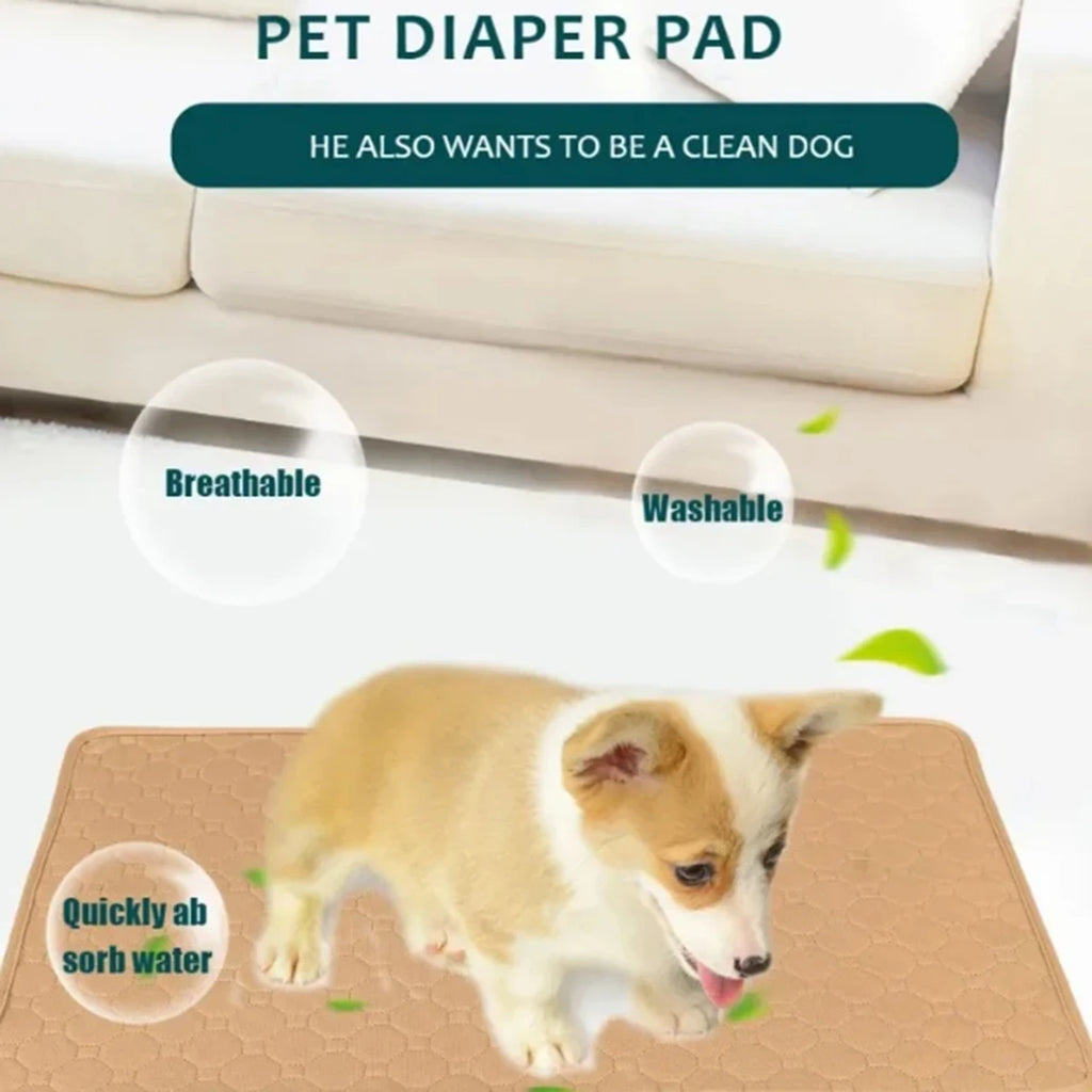 Waterproof dog pad for furniture and floor protection - absorbent reusable pet mat 
