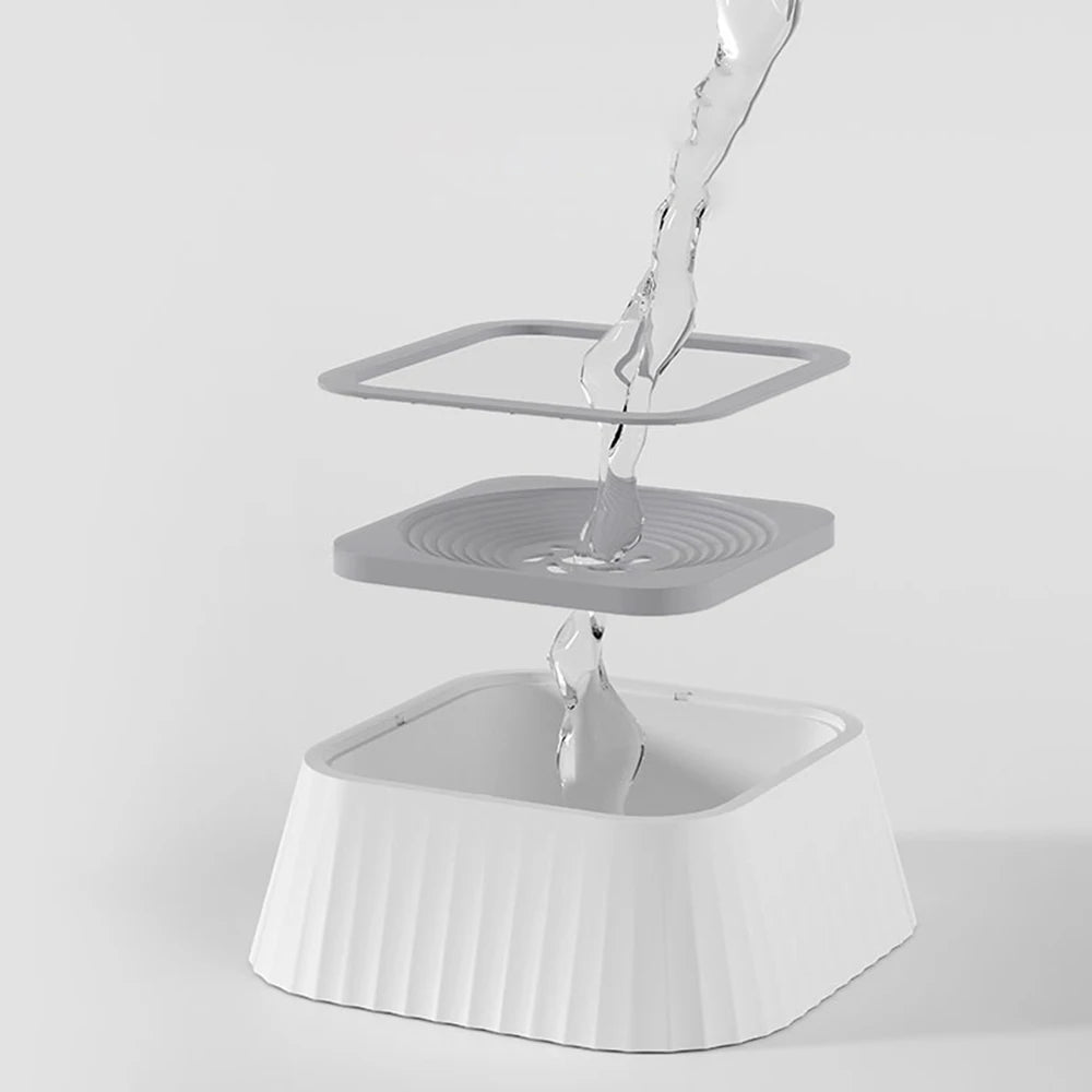 Spill-proof water bowl for dogs and cats