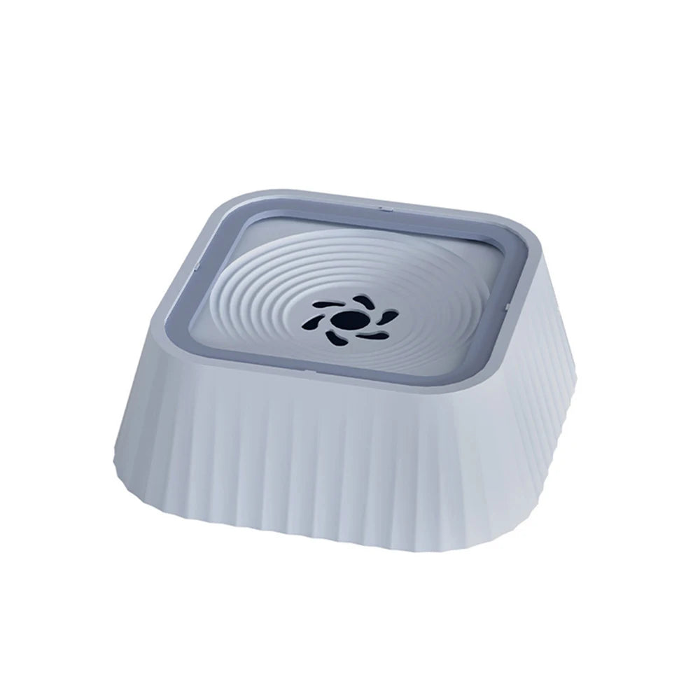 Large capacity pet water bowl with spill prevention