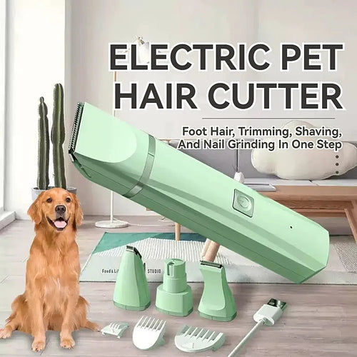 4-in-1 electric pet grooming kit with trimmer clipper and nail grinder