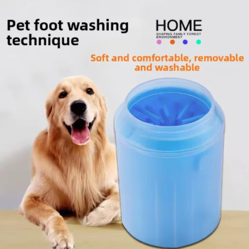 Portable pet paw washer for muddy dog paws