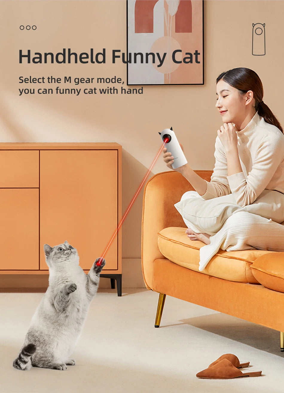 Interactive laser toy for cats with random movement modes