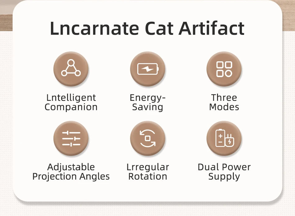 LED laser cat toy with multiple play patterns