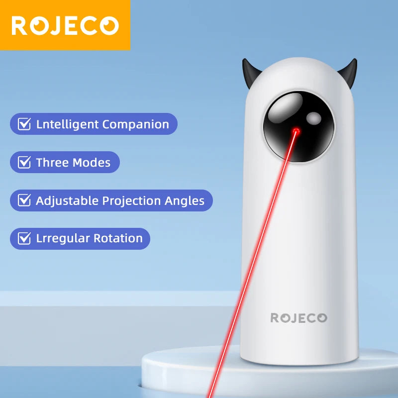 Smart interactive cat laser toy with automatic LED teaser