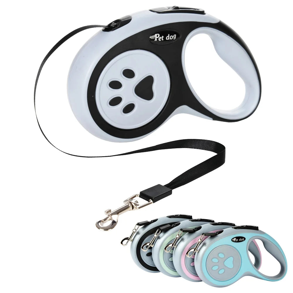 Retractable dog leash with automatic brake lock 3m and 5m options