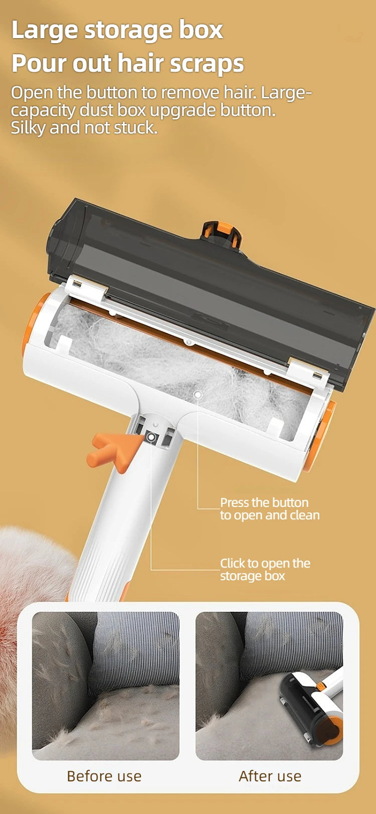 Eco-friendly reusable pet hair remover tool