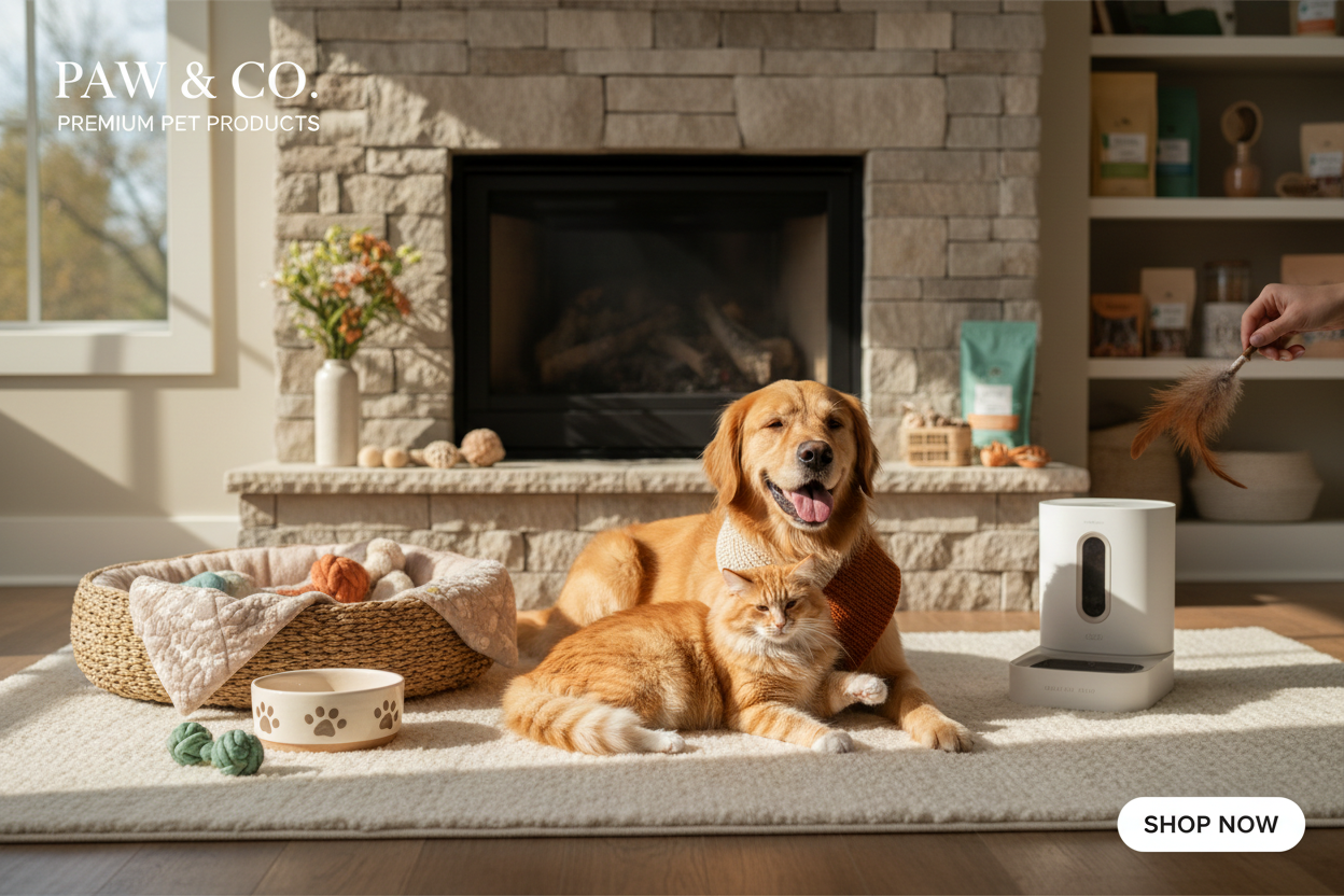 Premium pet products hero banner